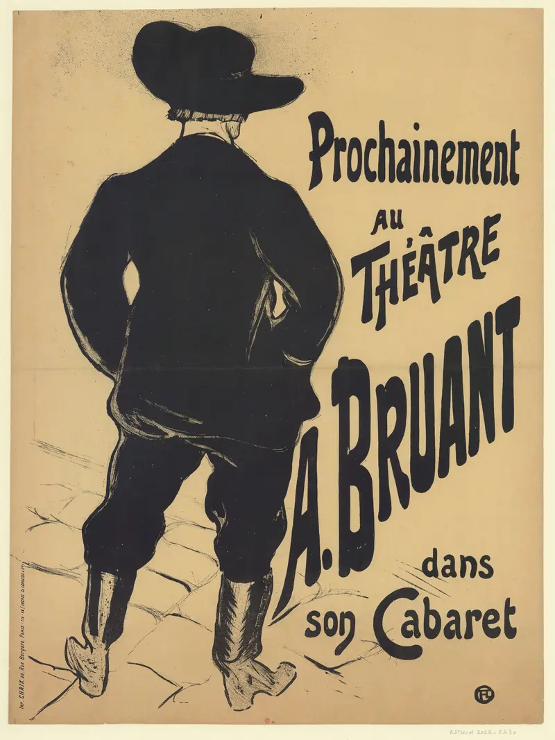 Henri de Toulouse-Lautrec's painting features the famous cabaret performer Aristide Bruant.