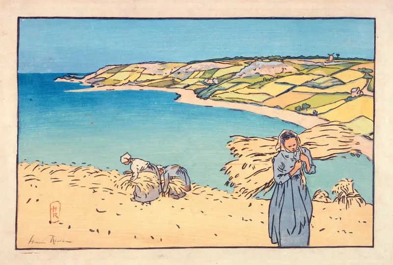 Henri Rivière's 'Baie de Launay' captures a serene marine landscape.
