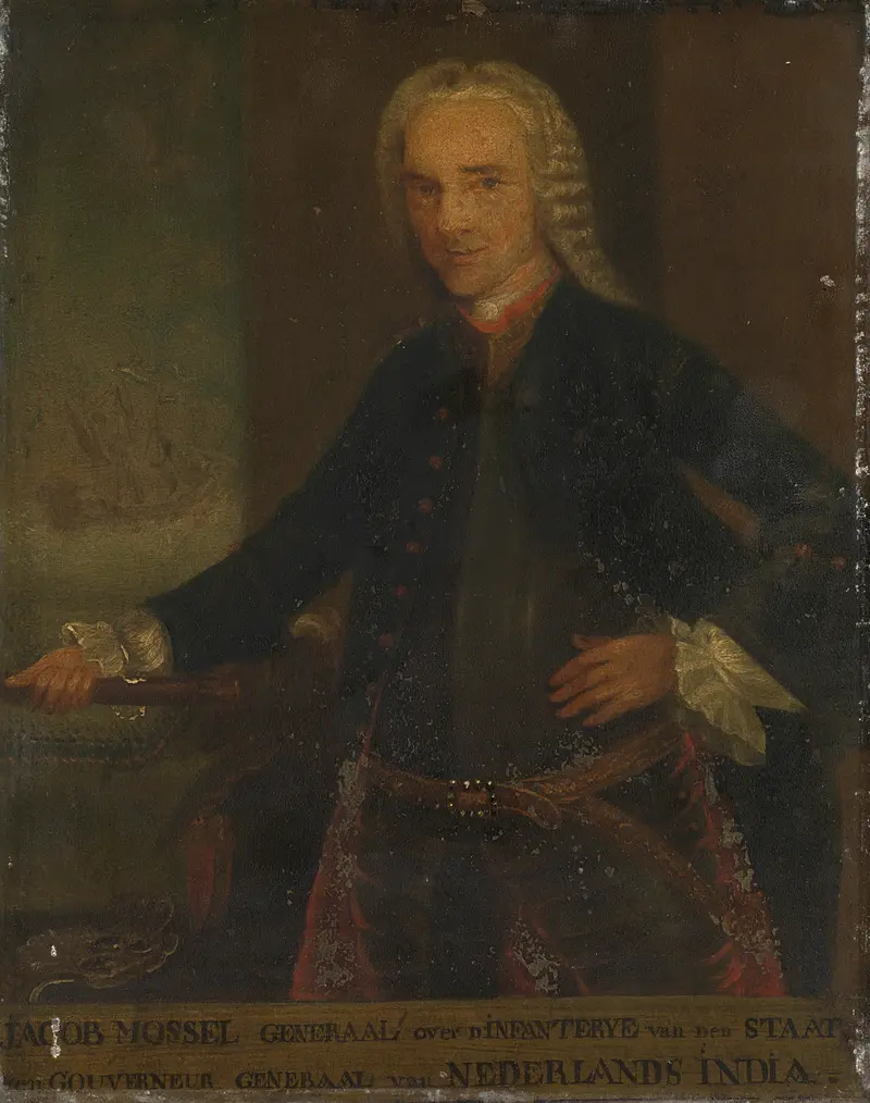 Portrait of Jacob Mossel, Governor-General of the Dutch East India Company, metal medium, unknown artist