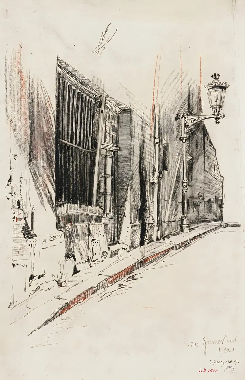 Landscape of Rue Grenier sur l’Eau by Charles Jouas, unknown medium