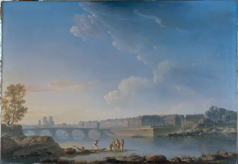 Le Pont de la Tournelle, oil on canvas by Alexandre-Jean Noël, depicting a bridge over the Seine.