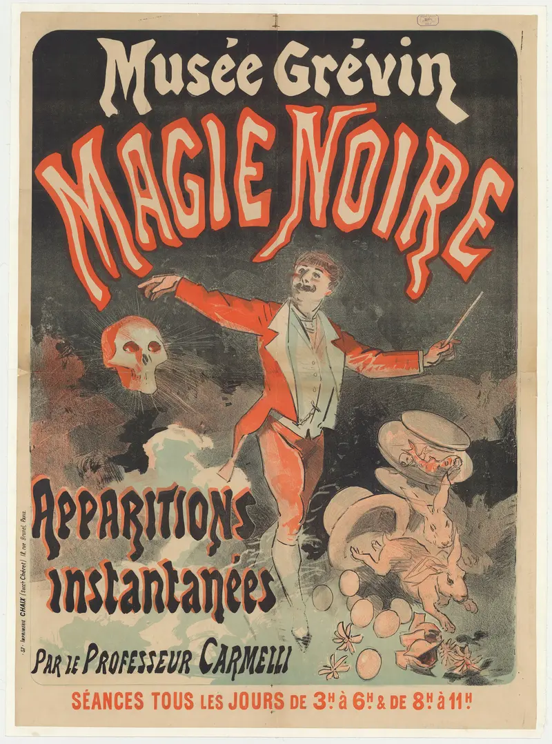 A vibrant scene depicting a theatrical performance with dramatic lighting.