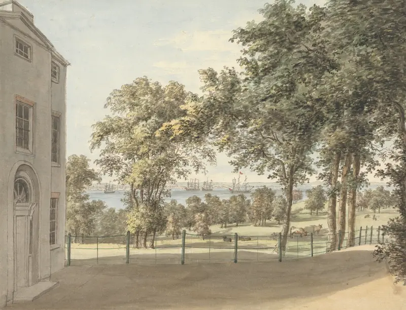 Landscape of Sandham, Isle of Wight by William P. Sherlock, oil on canvas