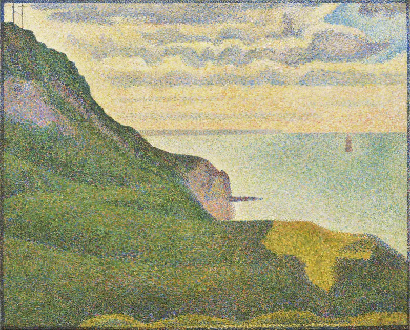 Seascape at Port-en-Bessin, Normandy by Georges Seurat, oil painting