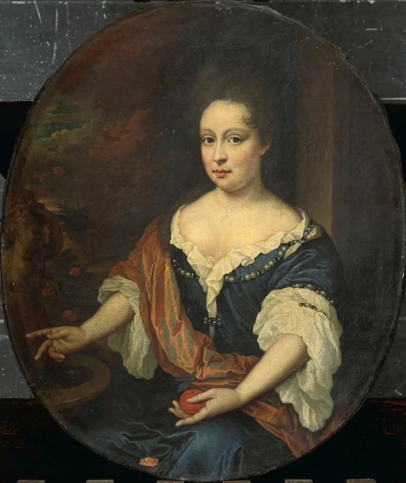 Portrait of Judith Allijn by Jan van Haensbergen, oil on canvas, 1699