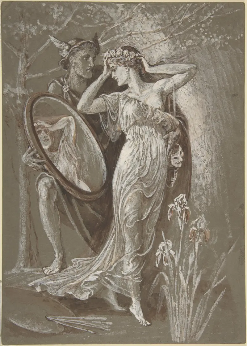 Walter Crane's 'The Mirror of Venus' explores themes of beauty and reflection.