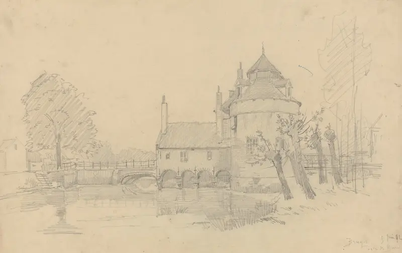 Bruges – Porte des Baudets by Jean-François Taelemans, impressionism
