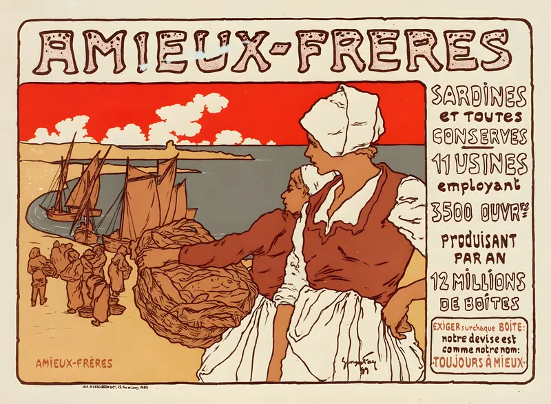 Alphonse Mucha's 'Bières De La Meuse' showcases the elegance of Art Nouveau design.