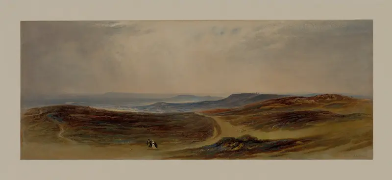 The Valley of the Tyne, an oil painting by John Martin depicting a vast landscape.