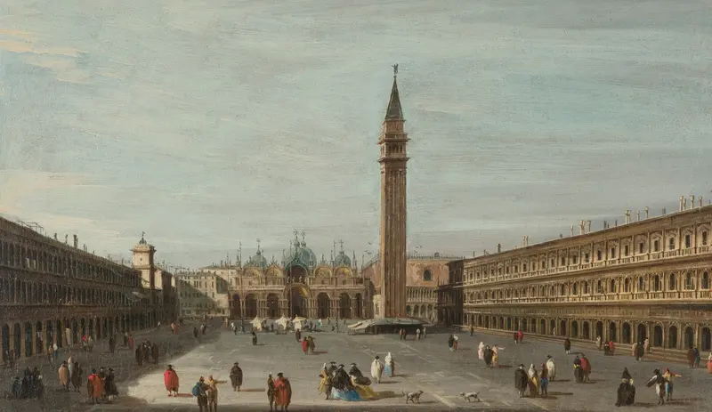 The Piazza San Marco, Venice, oil on canvas by Francesco Guardi