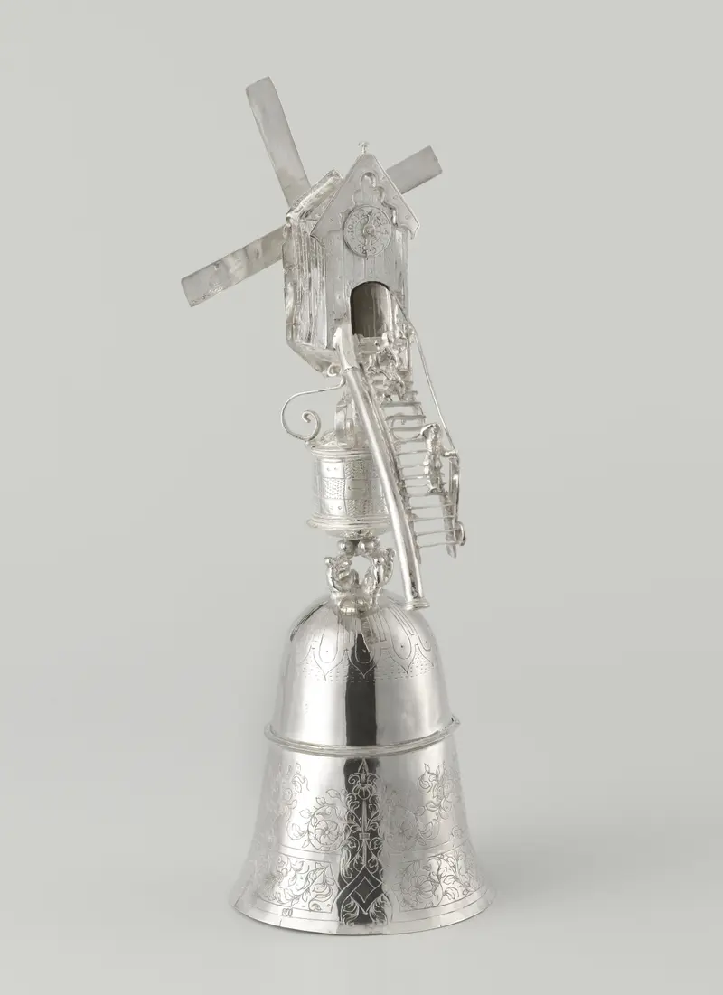 Windmill cup made of metal by an unknown artist