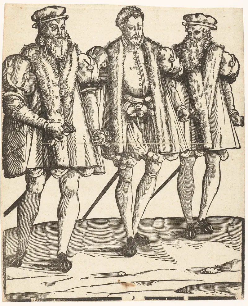 Portrait of Gaspard, Francois, and Odet de Coligny, paper, Unknown Artist