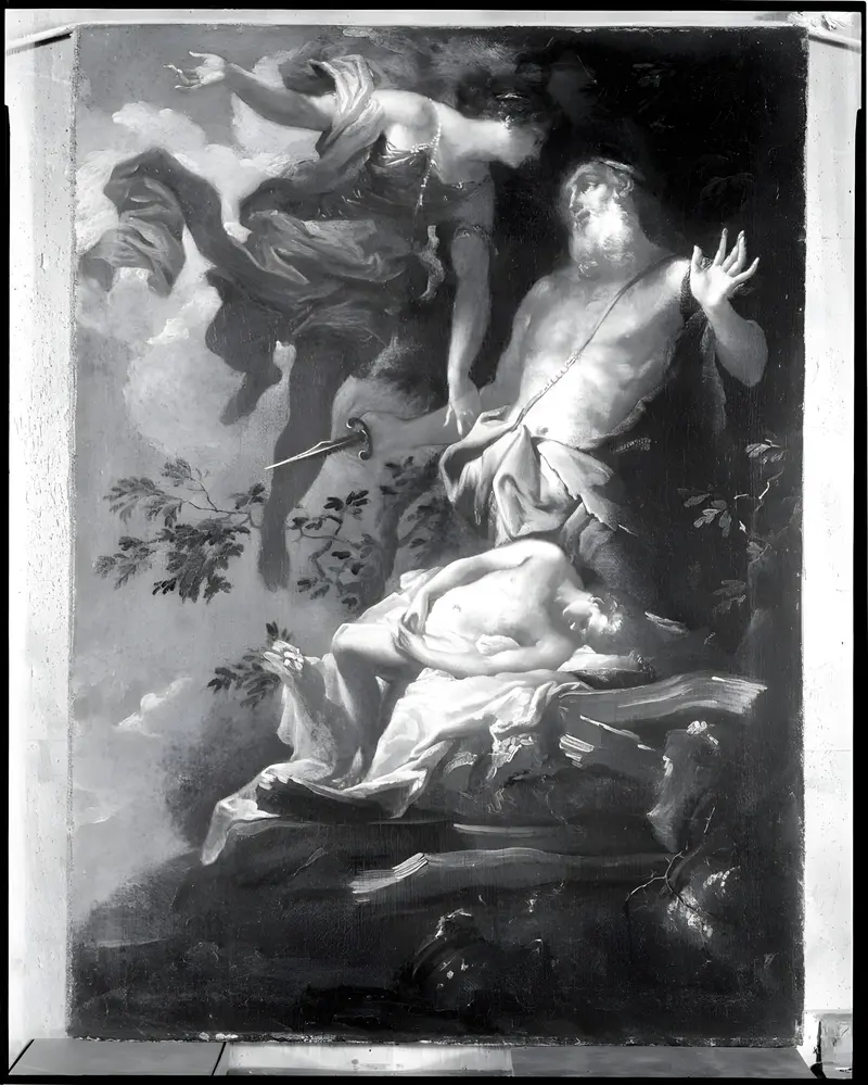 The Sacrifice of Isaac, oil on canvas by an unidentified artist