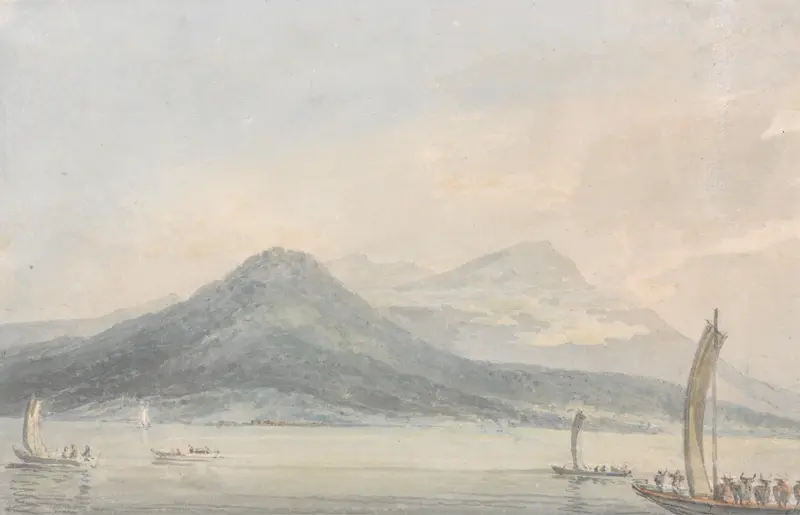 Lakeside landscape with soft pastels, oil painting by Joseph Mallord William Turner