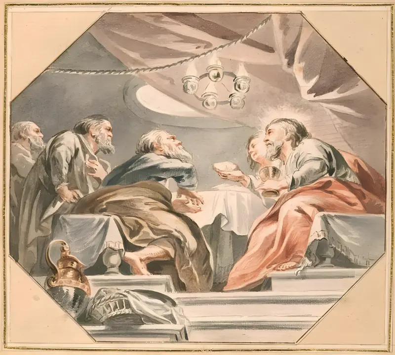 Peter Paul Rubens's The Last Supper captures the moment of Christ's announcement of betrayal.