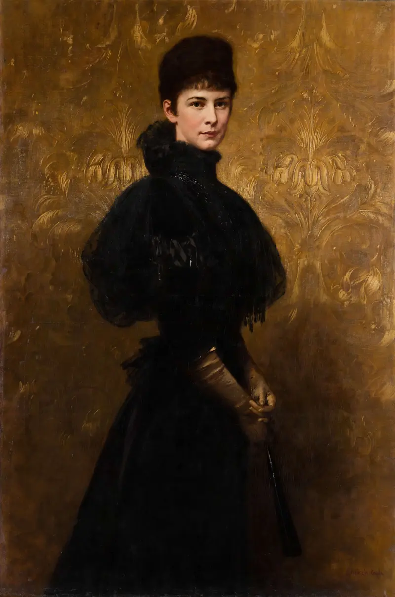 This painting captures the likeness of Empress Elisabeth of Austria.