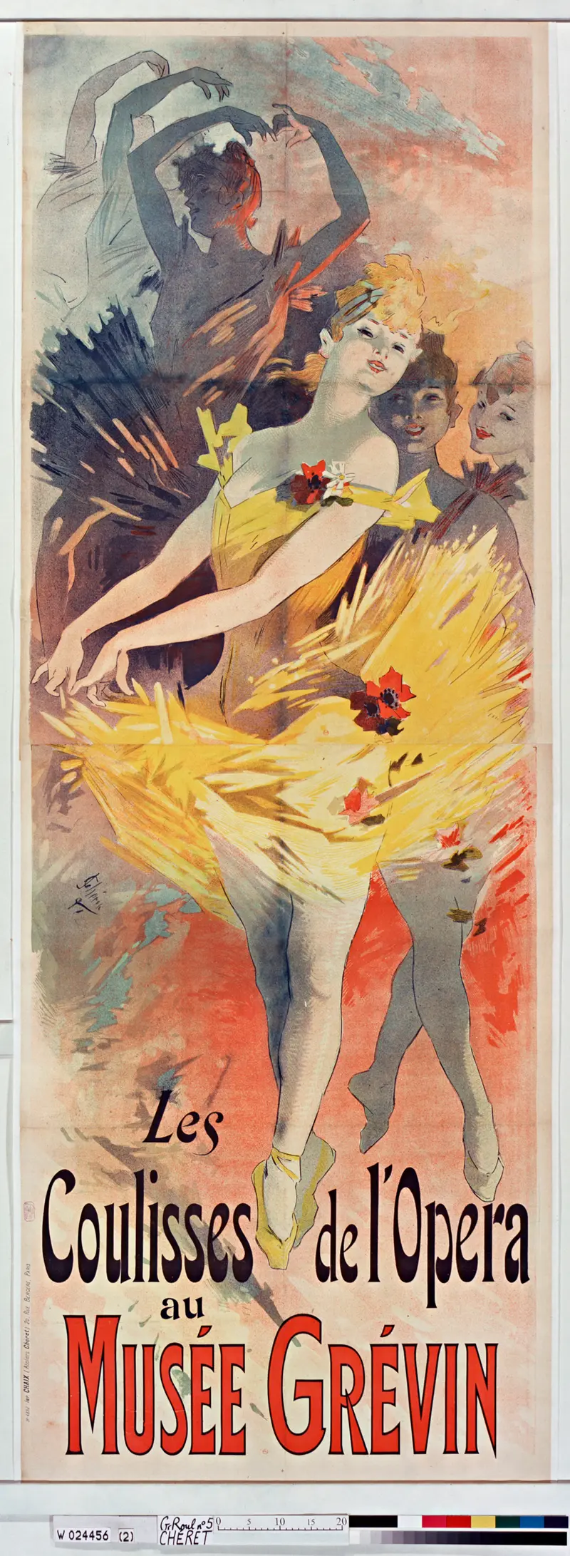 A vibrant scene depicting the backstage of an opera house.