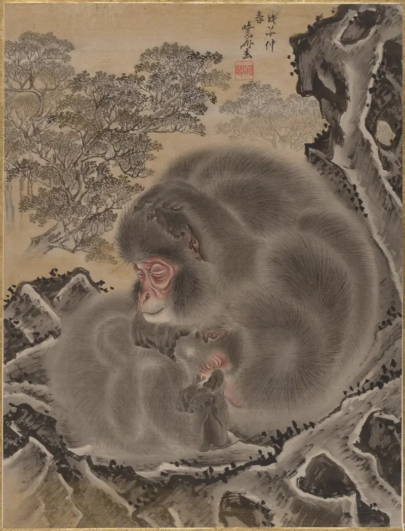 Monkeys by Kawanabe Kyôsai